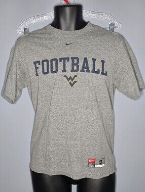 Vintage/Y2K WVU Mountaineers Double-Sided Football Shirt-Mens SMALL-West Va-Grey